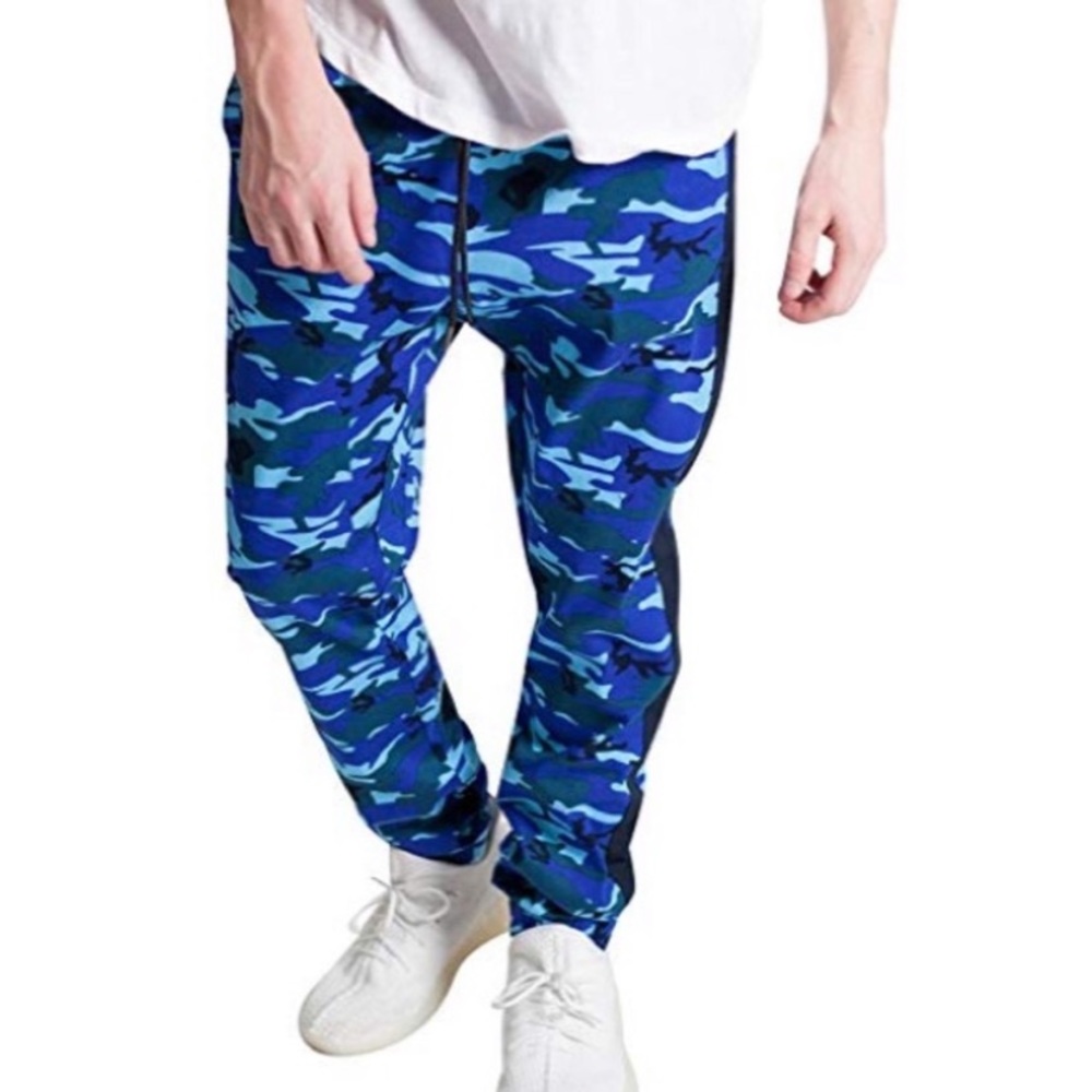 Kayden K Blue Camouflage City Drawstring Jogger L